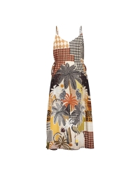 Geisha dress 775 brown/sand/black