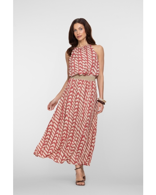 Geisha skirt 220 coral red/sand