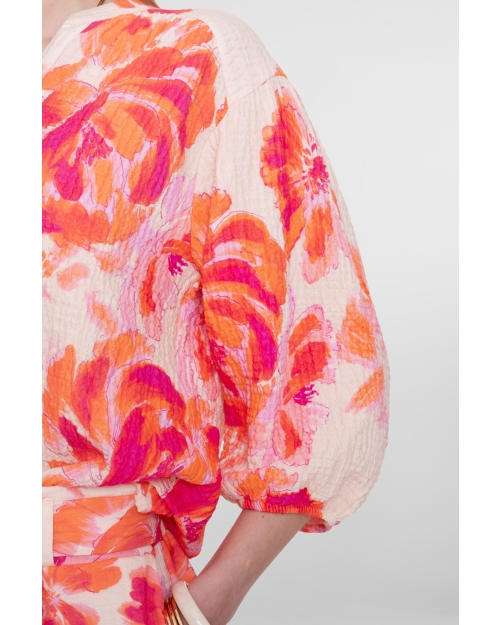 Geisha blouse 250 orange/pink/sand