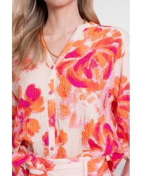 Geisha blouse 250 orange/pink/sand