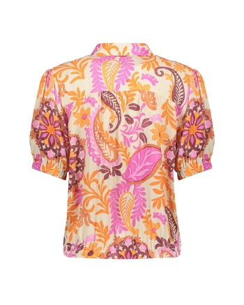 Geisha blouse 250 orange/pink/sand