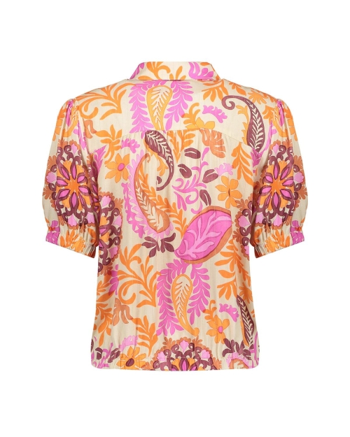 Geisha blouse 250 orange/pink/sand