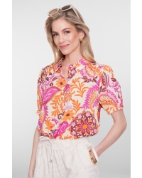 Geisha blouse 250 orange/pink/sand