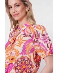 Geisha blouse 250 orange/pink/sand