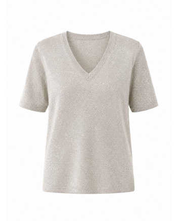 Elected  top v-hals Cream