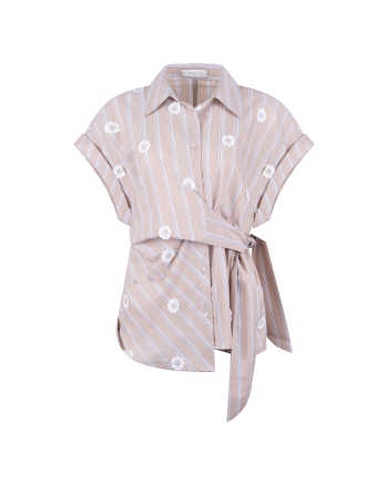 NUKUS Aneta Top Stripe 9 sand