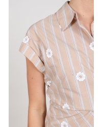 NUKUS Aneta Top Stripe 9 sand