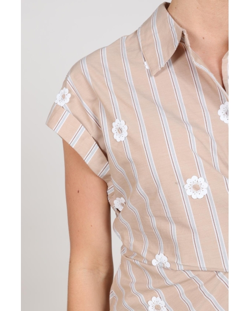 NUKUS Aneta Top Stripe 9 sand