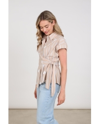NUKUS Aneta Top Stripe 9 sand
