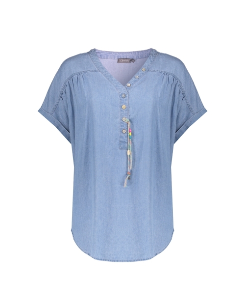 Geisha Top lyocell ropes 00083 Bleached Denim