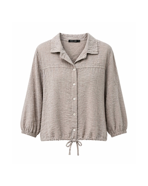 Pink Lady Jacket Short Sleeve Taupe