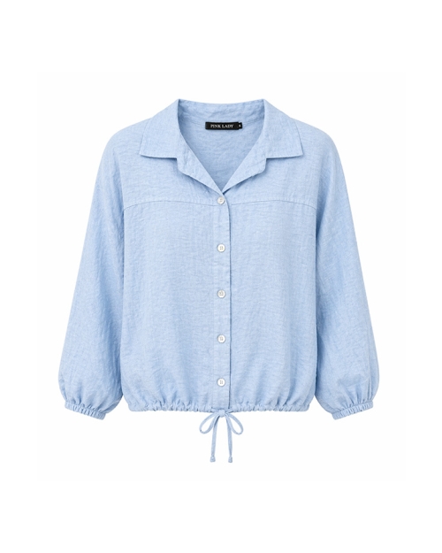 Pink Lady Jacket Short Sleeve Lichtblauw