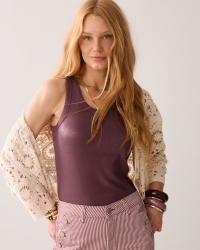 Summum Rib tanktop Cotton rib 334 deep fig