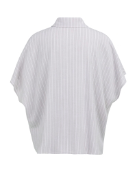 Yaya Gestreepte blouse met korte mo 441091