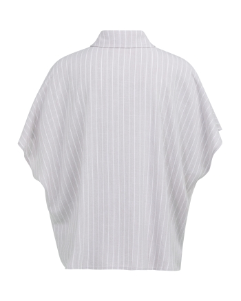 Yaya Gestreepte blouse met korte mo 441091