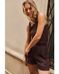 Yaya Geweven short met hoge taille 99074