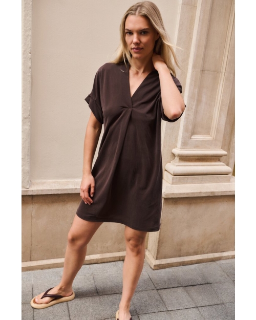 Yaya Jerseyjurk met geplooide pofmo 99074