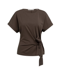 Yaya Top met ronde hals en knoopdet 99074