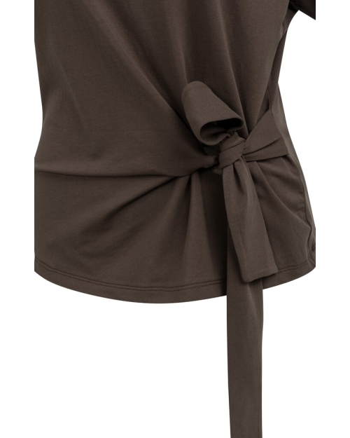 Yaya Top met ronde hals en knoopdet 99074