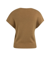 Yaya Mouwloos gebreid vest met knop 810252