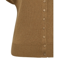 Yaya Mouwloos gebreid vest met knop 810252