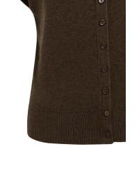 Yaya Mouwloos gebreid vest met knop 908142