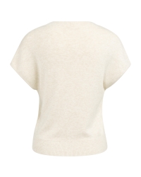 Yaya Mouwloos gebreid vest met knop 990792