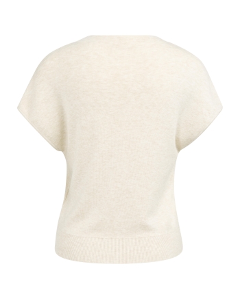 Yaya Mouwloos gebreid vest met knop 990792