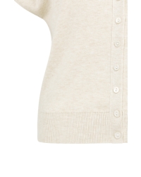 Yaya Mouwloos gebreid vest met knop 990792