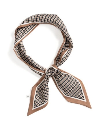 Yaya Small scarf satin twill with p 990131