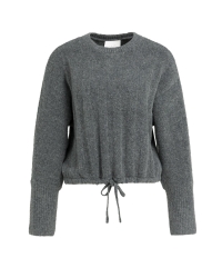 Yaya Ribgebreide trui met vleermuis 99086