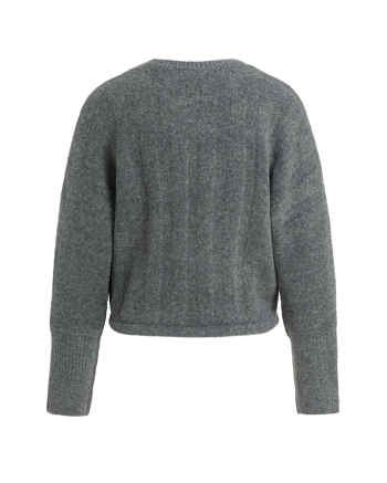 Yaya Ribgebreide trui met vleermuis 99086