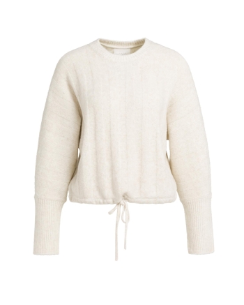 Yaya Ribgebreide trui met vleermuis 990802
