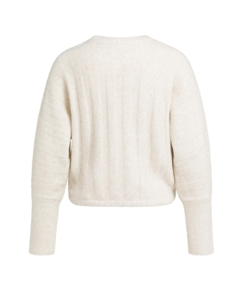Yaya Ribgebreide trui met vleermuis 990802