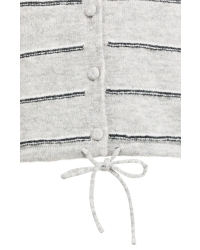 Yaya Gebreid gestreept vest met lan 99085