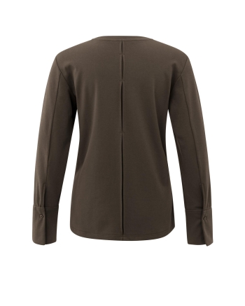 Yaya Jersey top met lange mouwen en 90814