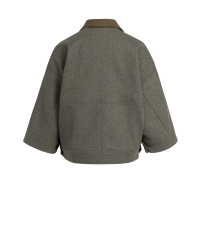 Yaya Oversized wolmix jas met contr 99086