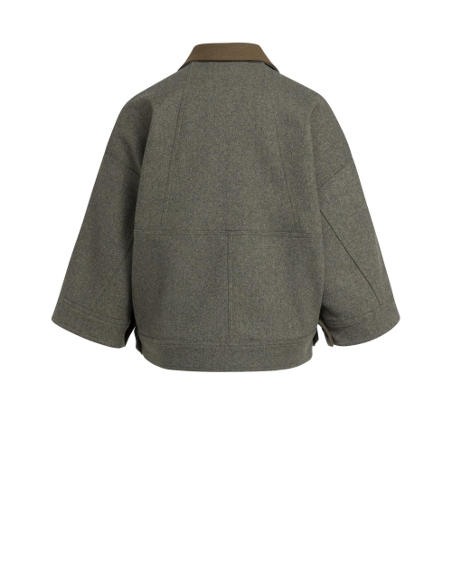 Yaya Oversized wolmix jas met contr 99086