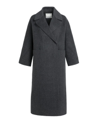 Yaya Extra lange geweven wollen jas 939132