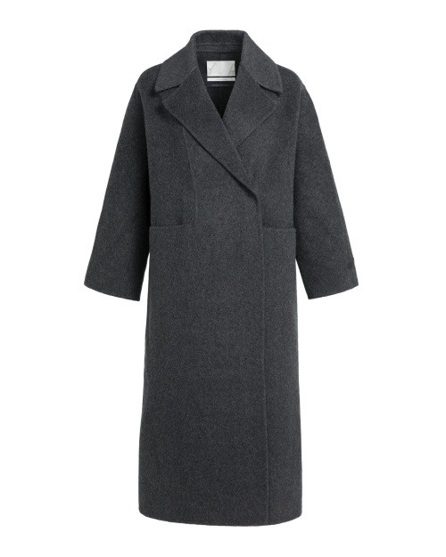 Yaya Extra lange geweven wollen jas 939132