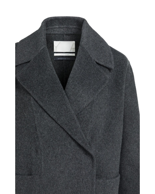 Yaya Extra lange geweven wollen jas 939132