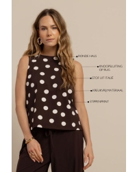 Studio Anneloes Jilian dot top 8717 espresso/ecru