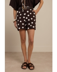 Studio Anneloes Lisanne dot shorts 8717 espresso/ecru