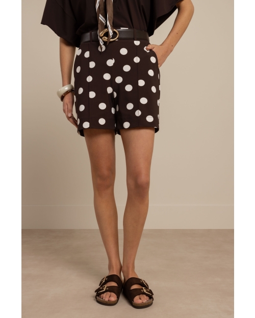 Studio Anneloes Lisanne dot shorts 8717 espresso/ecru