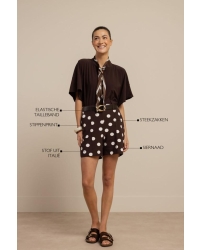 Studio Anneloes Lisanne dot shorts 8717 espresso/ecru