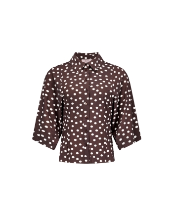 Studio Anneloes Fabienne dot blouse 8717 espresso/ecru