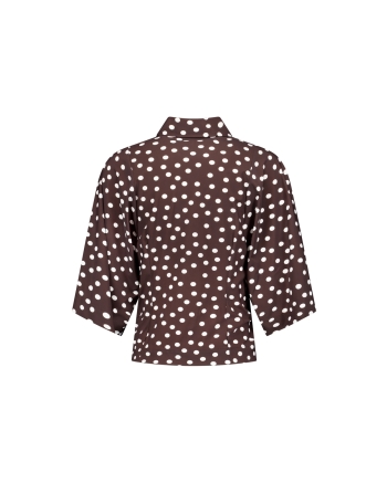 Studio Anneloes Fabienne dot blouse 8717 espresso/ecru
