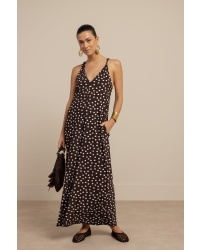 Studio Anneloes Norah 2way dot dress 8717 espresso/ecru