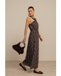 Studio Anneloes Norah 2way dot dress 8717 espresso/ecru