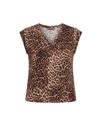 Studio Anneloes Leone leopard vneck top 9997 multi color